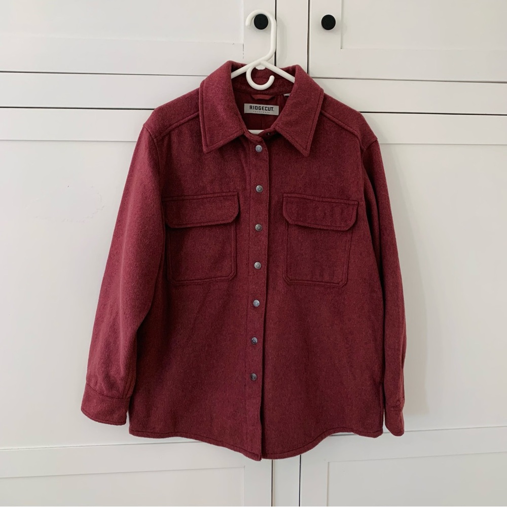 Ridgecut Toughwear Purple Wine Shirt Jacket Size Large